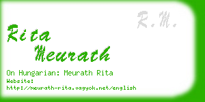 rita meurath business card